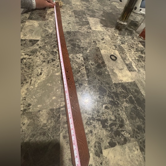 Tony Lama Brown Leather Belt - Picture 5 of 6